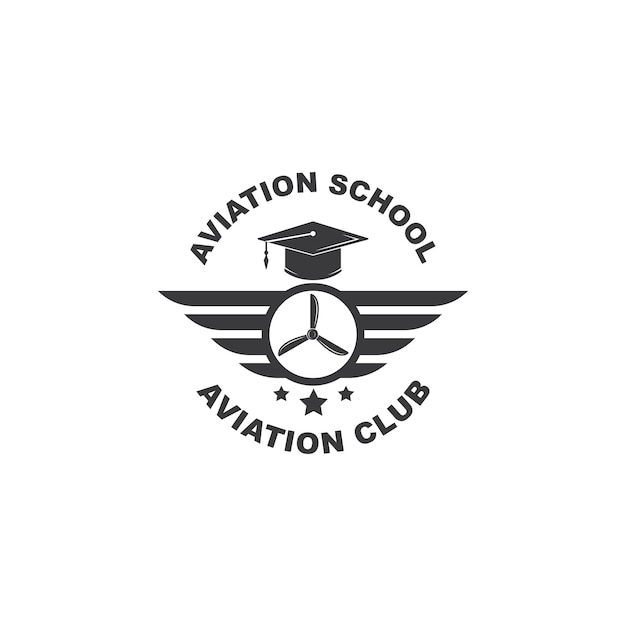 Entwurfsvorlage für Vektorgrafiken der Luftfahrtakademie