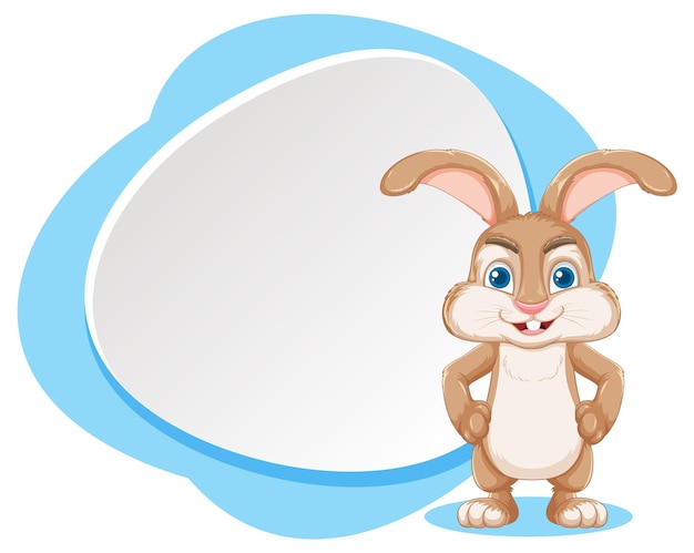 Vektor entzückendes kaninchen-cartoon-banner