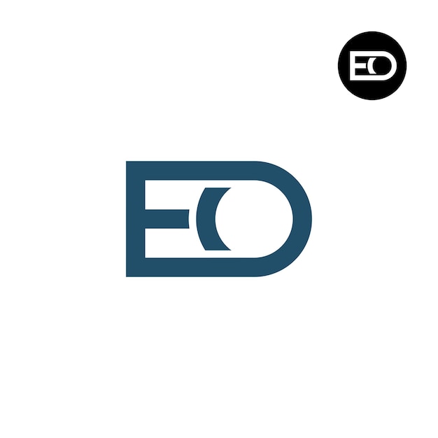 EO Buchstaben-Monogramm-Logo-Design