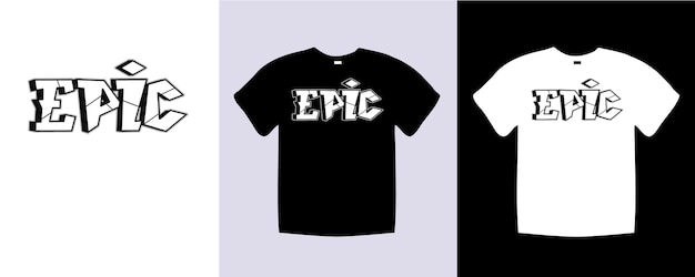 Episches Typografie-T-Shirt-Schriftzug zitiert Design