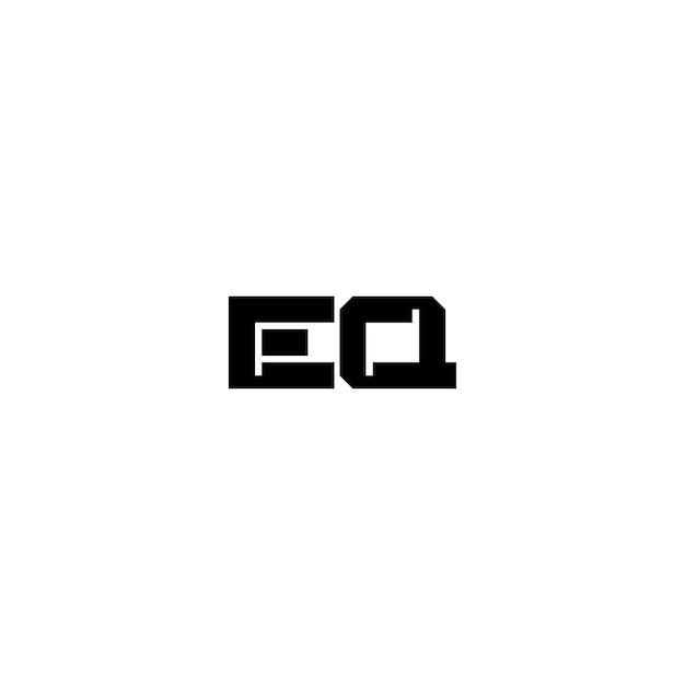EQ-Monogramm-Logo-Design, Buchstabe, Text, Name, Symbol, monochromes Logo, Alphabet-Zeichen, einfaches Logo