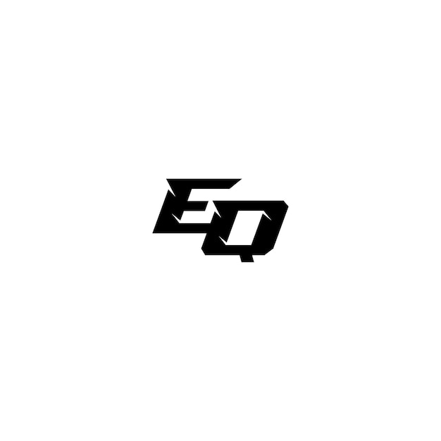 EQ-Monogramm-Logo-Design, Buchstabe, Text, Name, Symbol, monochromes Logo, Alphabet-Zeichen, einfaches Logo