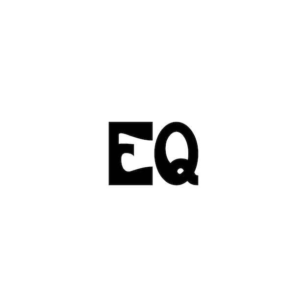 EQ-Monogramm-Logo-Design, Buchstabe, Text, Name, Symbol, monochromes Logo, Alphabet-Zeichen, einfaches Logo