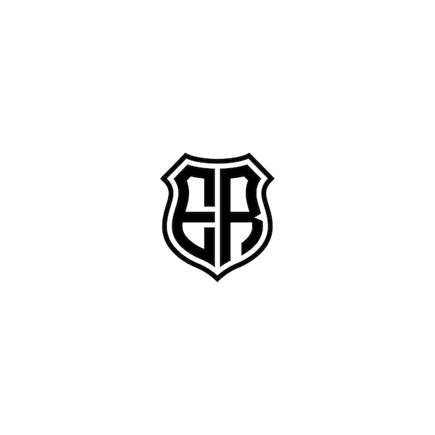 ER-Monogramm-Logo-Design, Buchstabe, Text, Name, Symbol, einfarbig, Logo, Alphabet, Zeichen, einfaches Logo