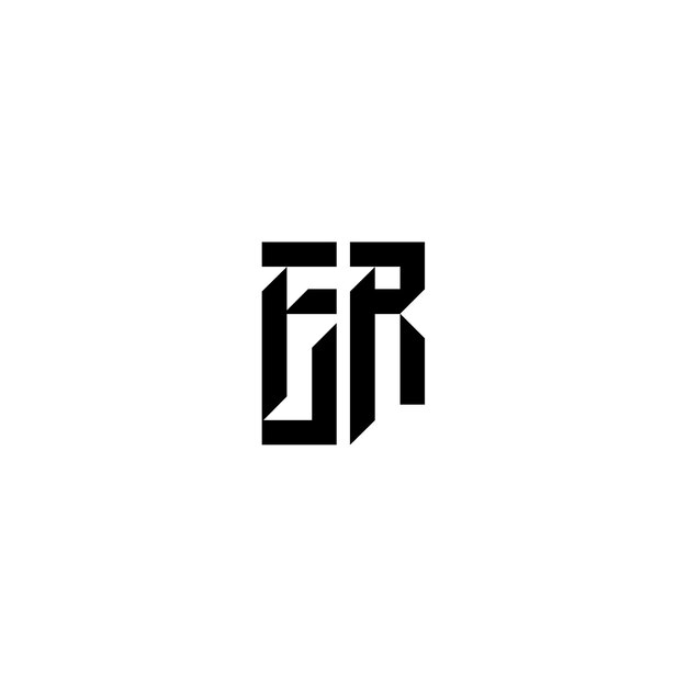 ER-Monogramm-Logo-Design, Buchstabe, Text, Name, Symbol, einfarbig, Logo, Alphabet, Zeichen, einfaches Logo