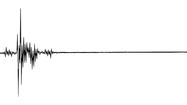 Vektor erdbeben seismische welle erdbeben seismograph seismologie klangdiagramm richter