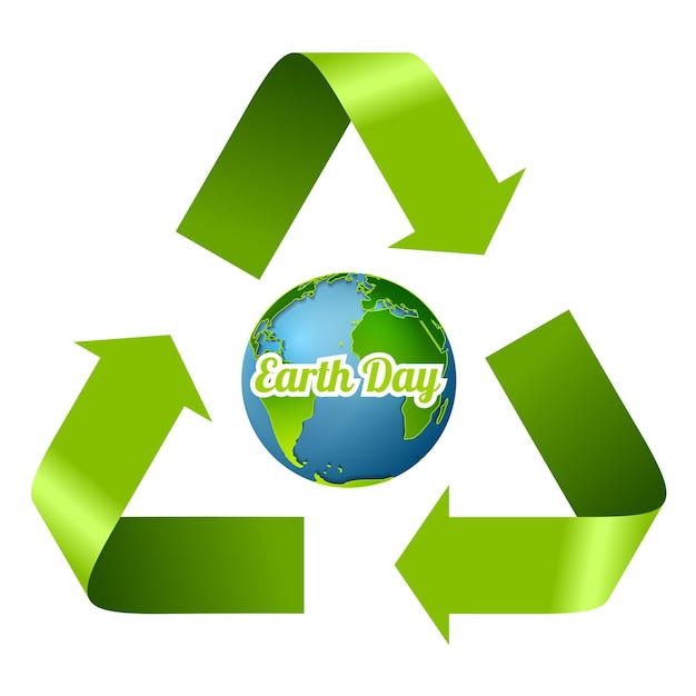 Erde-Tag-Design mit Recycle-Pfeilen