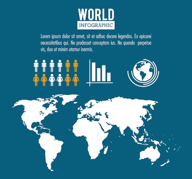 Erde Welt Infografik Bevölkerung