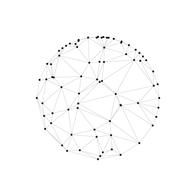 Erdglobus-Design mit Plexus-Linien-Stil Vektor-Illustration