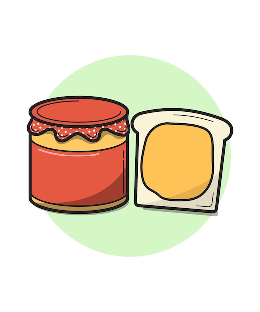 Erdnussbutter und Gelee-Illustration