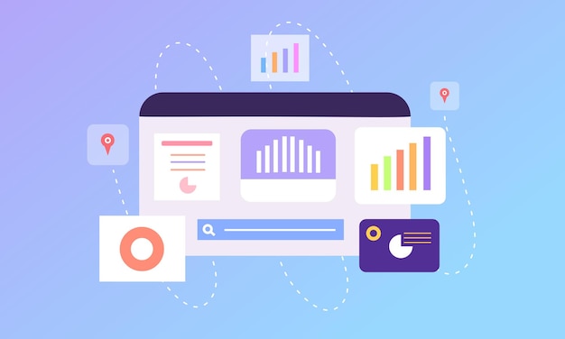 Erfolgsgeschäftsillustration mit modernem grafischem datendesign für geschäfts- und finanzhintergrund w