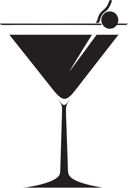 Vektor erfrischende infusion vektor schwarzer cocktail symbolische marke elegante spirituosen schwarz getränk ikonisches emblem