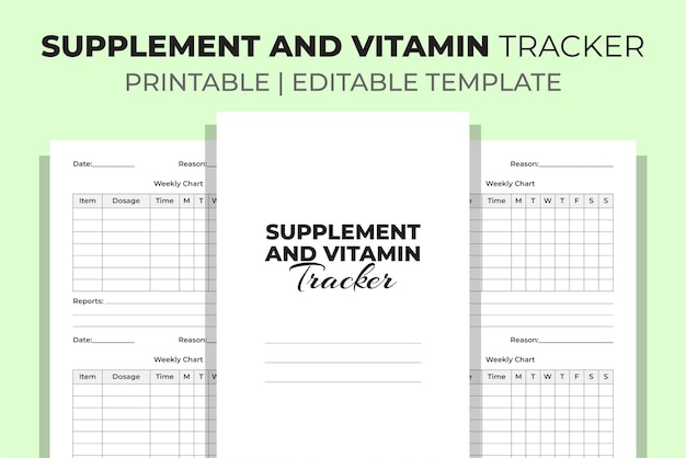 Vektor ergänzungs- und vitamin-tracker