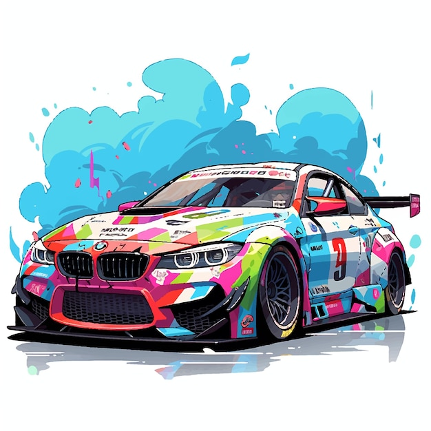 erhält eine Auto-Livery-Illustration