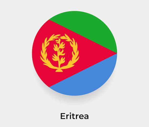 Vektor eritrea flagge blase kreis runde form symbol vektor illustration