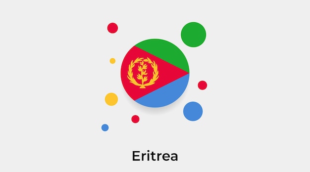 Eritrea flagge blase kreis runde form symbol vektor illustration