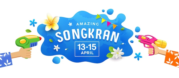 Erstaunlich glückliches songkran festival