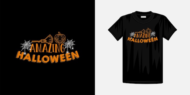 Erstaunliche halloween-schriftzug für t-shirt-design