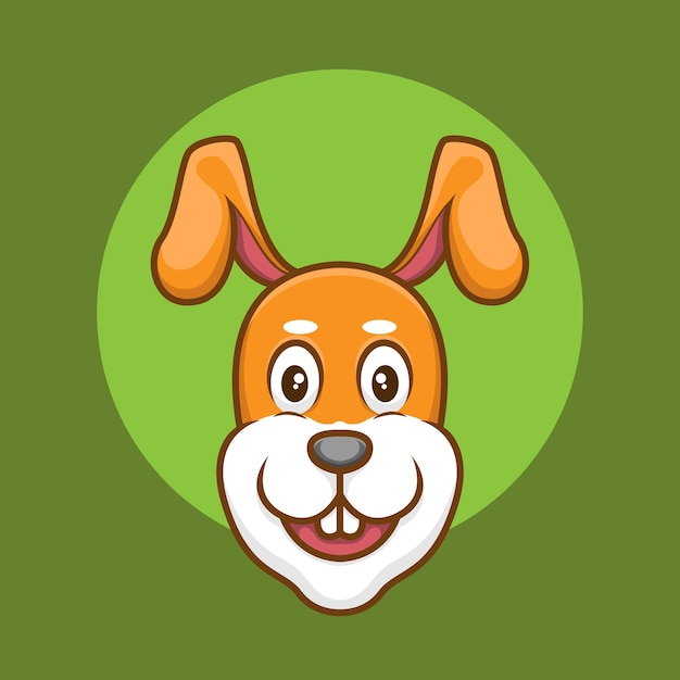 Vektor erstaunliches niedliches kaninchen-maskottchen-logo-symbol
