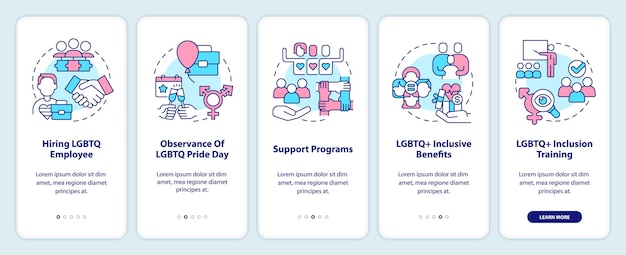 Erstellen eines lgbtq-inklusiven onboarding-bildschirms für mobile apps am arbeitsplatz