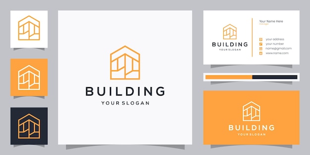 Erstellen eines logo-designs für ihr zuhause mit visitenkarte