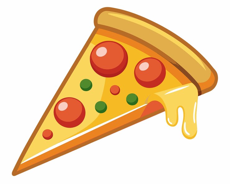 Vektor erstellen sie ein köstliches bild von einem stück pizza