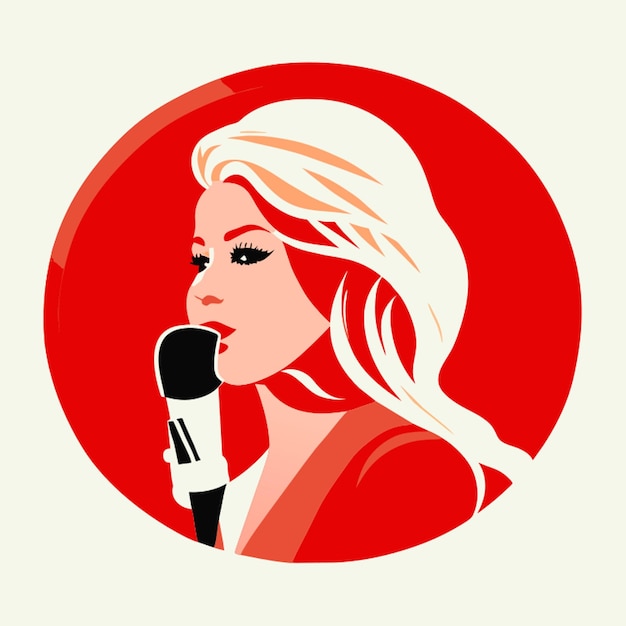 Erstellen sie ein symbol über die vektorillustration der sängerin shakira