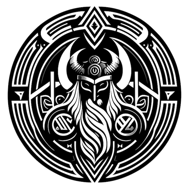 Erstellen sie symbole viking-vektor-illustration