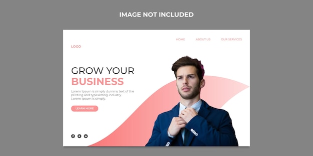 Erweitern Sie Ihre Business-Landing-Page und Ihre Web-Banner-Vorlage
