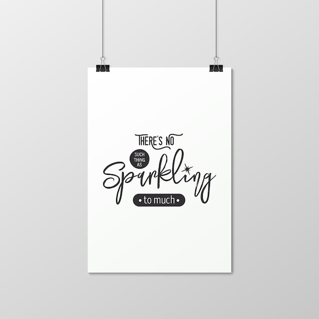 Es gibt kein funkelndes vektortypografisches Zitat auf weißem Papier Poster oder Karte Edelstein Diamant funkeln jewerly Konzept motivierend inspirierend Poster Typografie Schriftzug