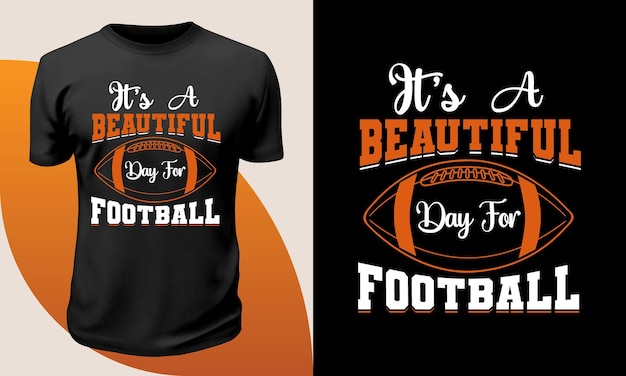 Es ist ein schöner Tag für Fußball-T-Shirt-Sportdesign Premium-Vektor
