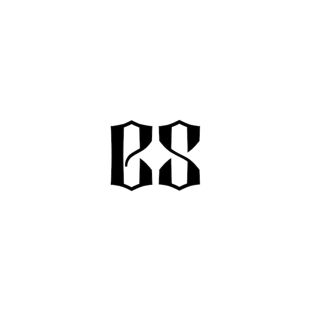 ES-Monogramm-Logo-Design, Buchstabe, Text, Name, Symbol, einfarbig, Logo, Alphabet, Zeichen, einfaches Logo