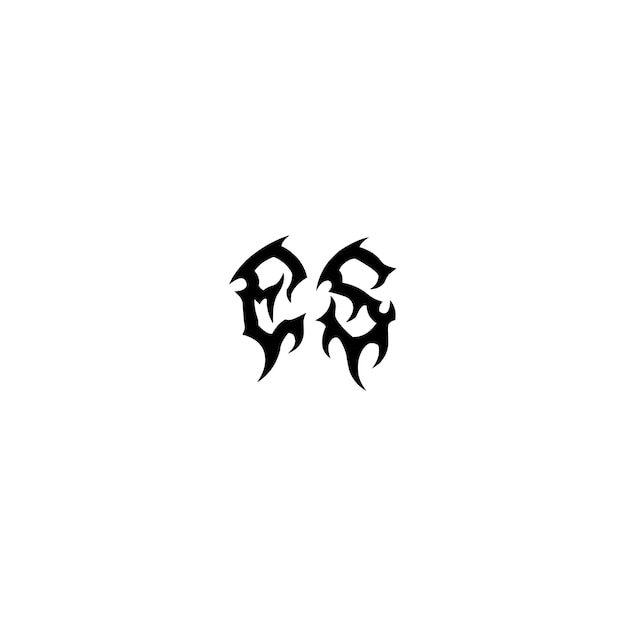 ES-Monogramm-Logo-Design, Buchstabe, Text, Name, Symbol, einfarbig, Logo, Alphabet, Zeichen, einfaches Logo