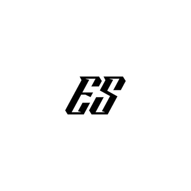 ES-Monogramm-Logo-Design, Buchstabe, Text, Name, Symbol, einfarbig, Logo, Alphabet, Zeichen, einfaches Logo