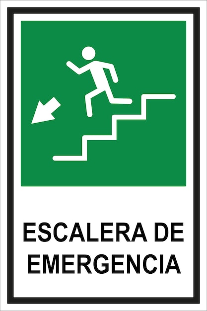 Vektor escalera de notfall