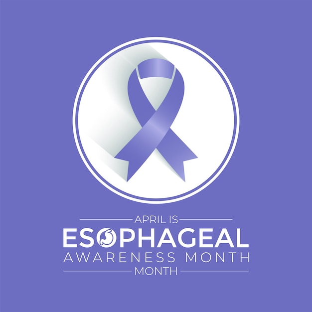 Vektor esophageal cancer awareness month periwinkle farbband isoliert auf weißem hintergrund