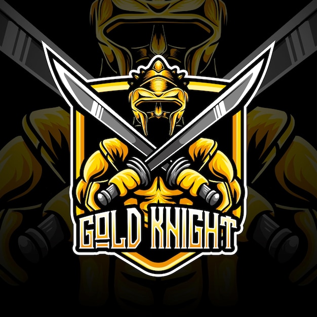 Esport logo gold ritter