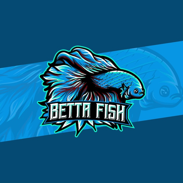 Esport logo mit betta fisch