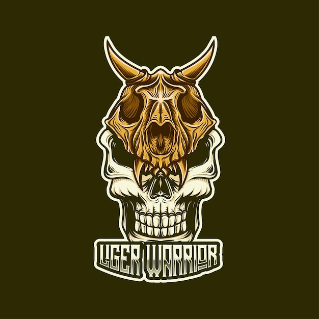 Esport logo mit liger warrior caracter icon