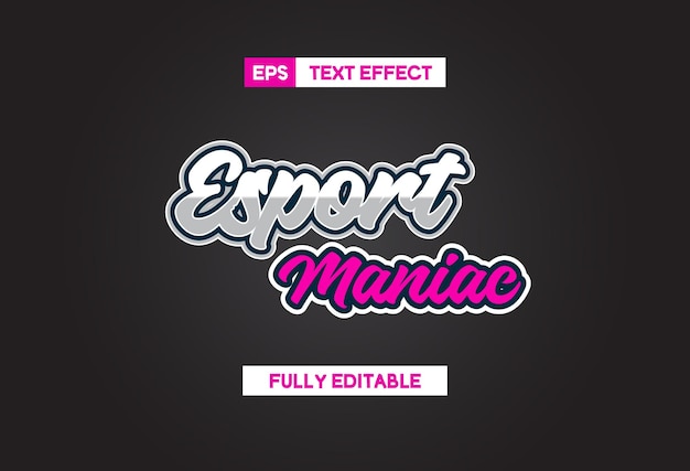 Esport maniac-texteffekt