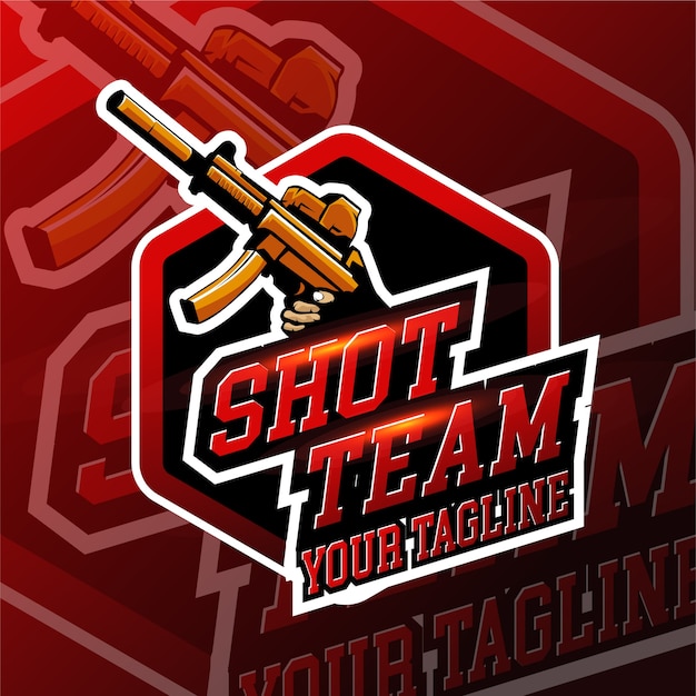 Esport shot gaming logo abzeichen