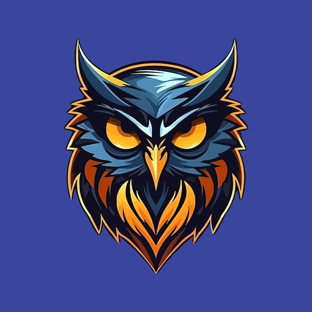 Esport-Stil-Logo-Design Eulen-Vektor-Illustration