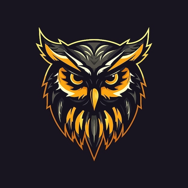 Esport-Stil-Logo-Design Eulen-Vektor-Illustration