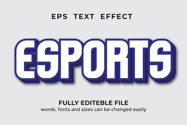 Esports 3D-Texteffekt bearbeitbar Moderner Textstil