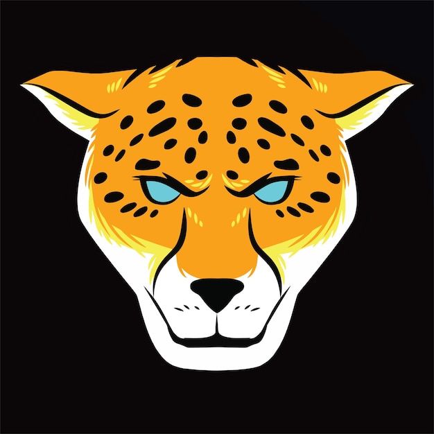 Esports-leopard-vektor-maskottchen-designillustrations-kunstwerk