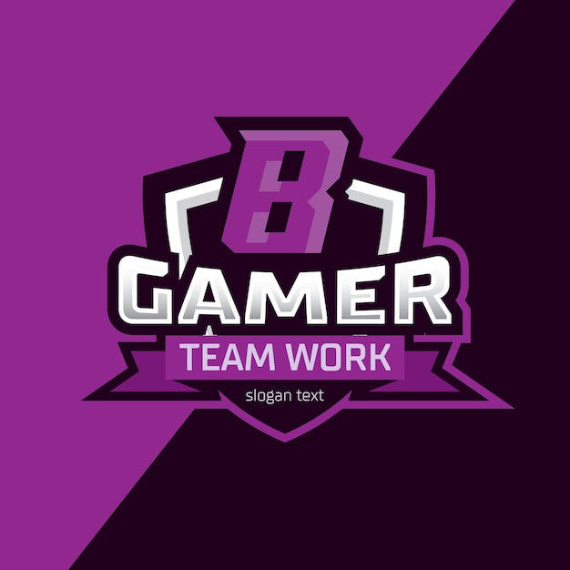 Esports logo buchstabe b designvorlage initialen gamer logo illustration initialen teamarbeit logo