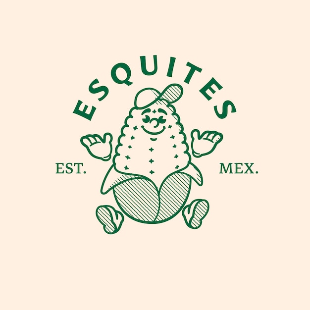 Vektor esquites-logo-design-vorlage