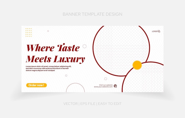 Essen Banner Vorlage Design Restaurant und mehr