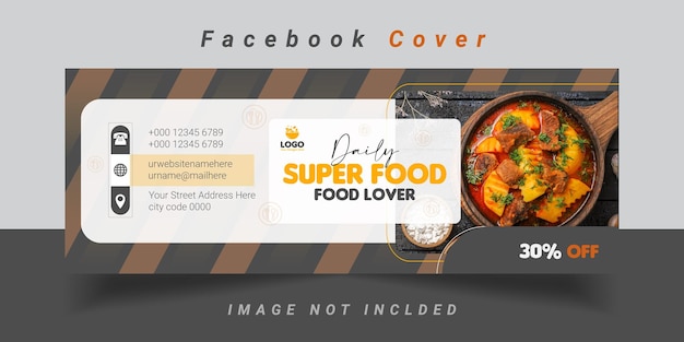 Vektor essen und restaurant facebook cover vorlage essen facebook cover design vorlage