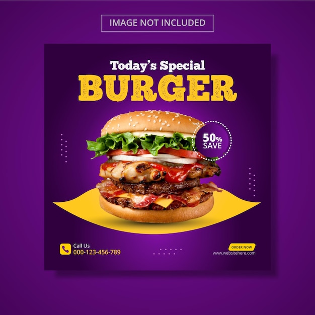 Essen Werbeartikel Social Media Post Banner Template Design